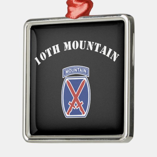 10e bergdivisie metalen ornament (Links)