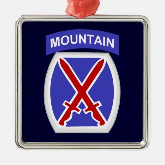 10e bergdivisie metalen ornament (Voorkant)