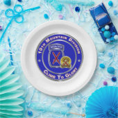 10e bergdivisie papieren bordje (Feest)