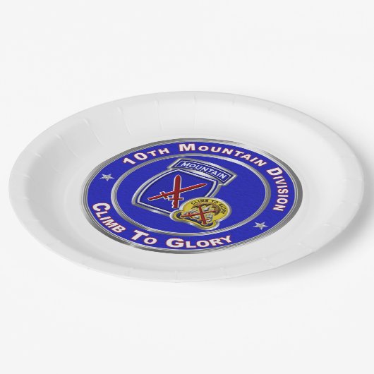 10e bergdivisie papieren bordje (Gekanteld)