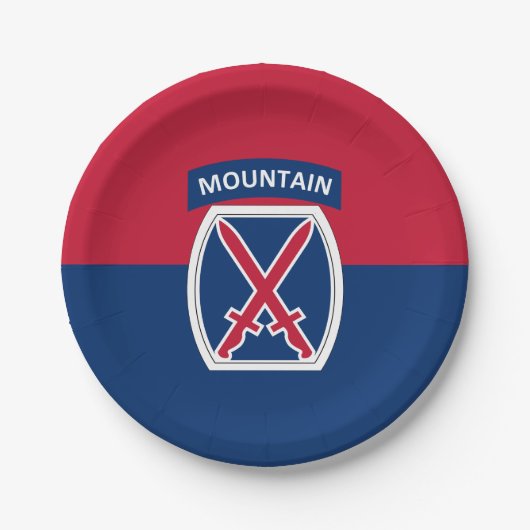 10e bergdivisie papieren bordje (Voorkant)