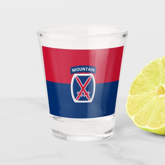 10e bergdivisie shot glas (Voorkant)