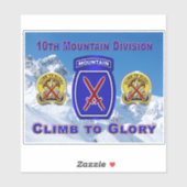 10e bergdivisie sticker (Vel)