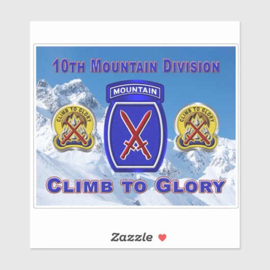 10e bergdivisie sticker (Vel)