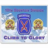 10e bergdivisie sticker (Voorkant)