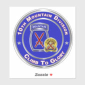 10e bergdivisie sticker (Vel)