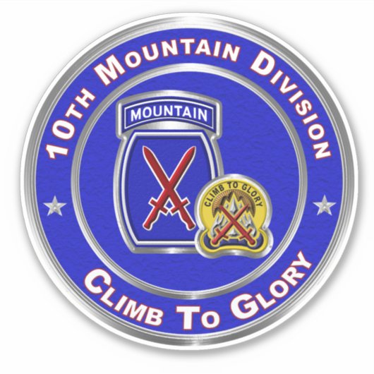 10e bergdivisie sticker (Voorkant)