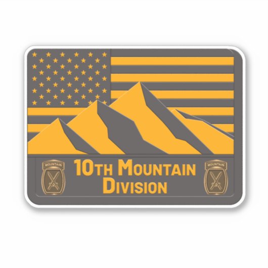 10e bergdivisie sticker (Voorkant)