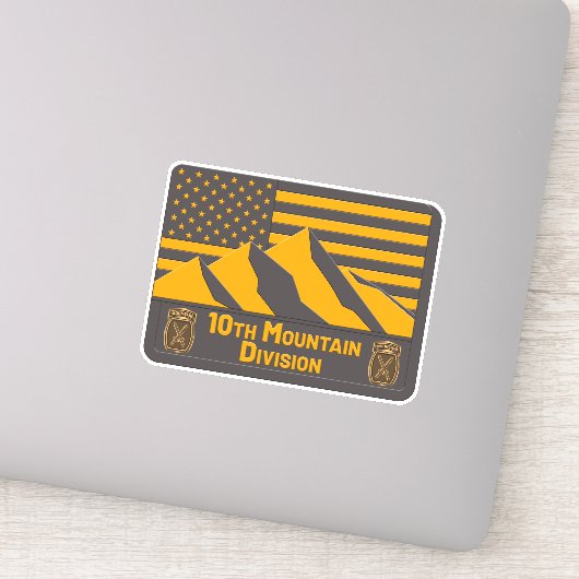 10e bergdivisie sticker (Detail)