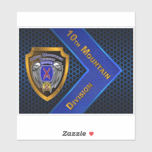 10e bergdivisie sticker (Vel)