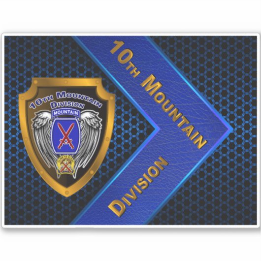 10e bergdivisie sticker (Voorkant)