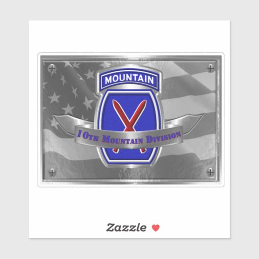 10e bergdivisie sticker (Vel)