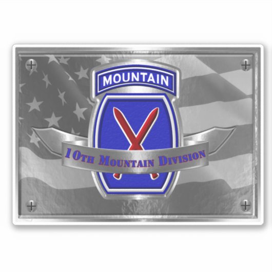 10e bergdivisie sticker (Voorkant)