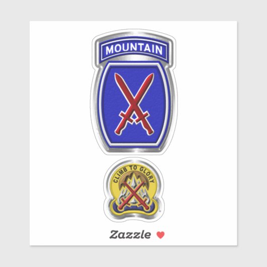 10e bergdivisie sticker (Vel)