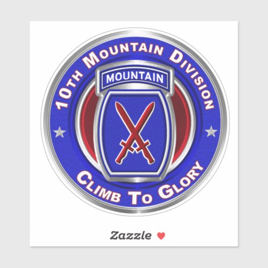 10e bergdivisie sticker (Vel)