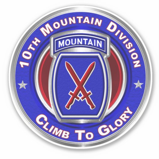 10e bergdivisie sticker (Voorkant)