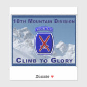 10e bergdivisie sticker (Vel)