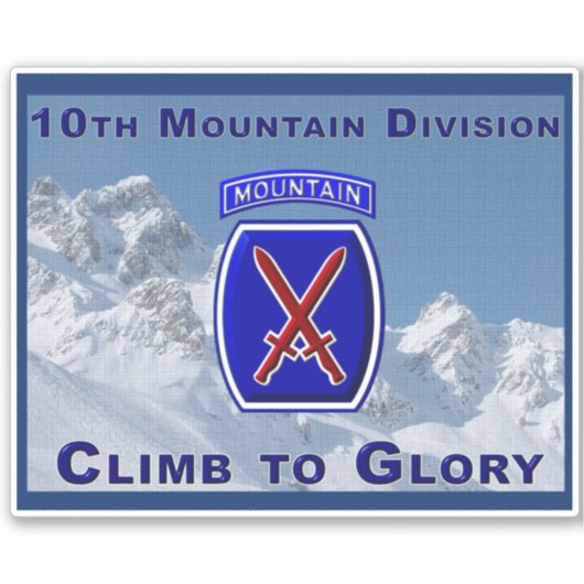 10e bergdivisie sticker (Voorkant)