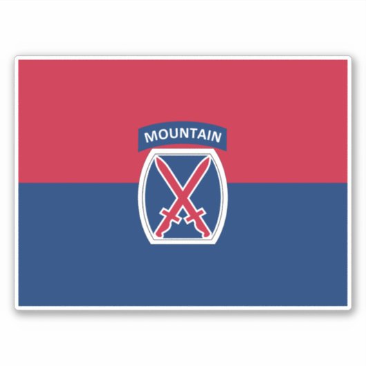 10e bergdivisie sticker (Voorkant)