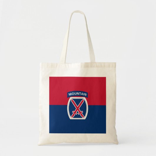 10e bergdivisie tote bag (Voorkant)