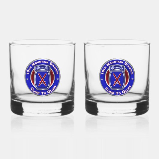10e bergdivisie whisky glas (Voorkant)