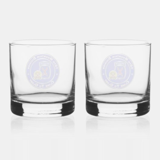 10e bergdivisie whisky glas (Achterkant)