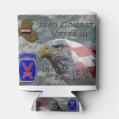 10e bergen Div Irak Veteraan Blikjeskoeler (Achterkant)