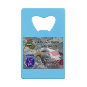 10e bergen Div Irak Veteraan Creditkaart Flessenopener