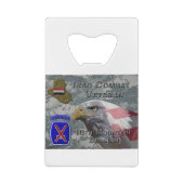 10e bergen Div Irak Veteraan Creditkaart Flessenopener (Achterkant)