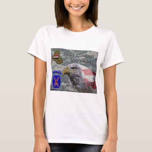 10e bergen Div Irak Veteraan T-shirt (Voorkant)