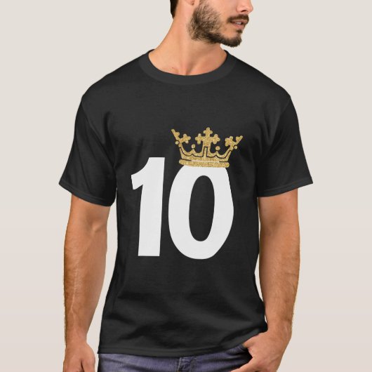 10e Birthday Boy Prince Crown T-shirt (Voorkant)