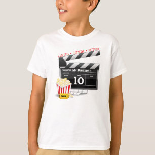 10e Birthday Hollywood Movie Party T-shirt