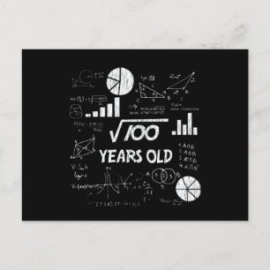 10e Birthday Square Root Wiskunde 10 jaar oude dag Briefkaart