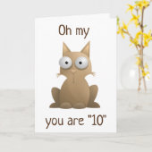 **10e BIRTHDAY WISHES** uit GEKKE KAT Kaart (Gele Bloem)