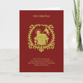 10e Bisschop Episcopaal Jubileum Agnus Dei Goud Kaart (Voorkant)