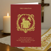 10e bisschoppelijk Jubileum Agnus Dei Gold Bishop Kaart