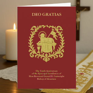 10e bisschoppelijk jubileum Agnus Dei Gouden Bissc Kaart