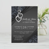 10e Black Onyx Jubileumdesign Kaart (Staand voorkant)