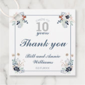 10e bruiloft Jubileum Cheers 10 jaar Bedankt Bedankjes Labels (Voorkant)