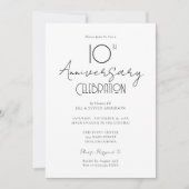10e bruiloft Jubileum Elegant Script Kaart (Voorkant)