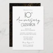 10e bruiloft Jubileum Elegant Script Kaart (Voorkant / Achterkant)