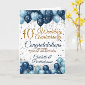 10e bruiloft Jubileum Gefeliciteerd Kaart (Gele Bloem)