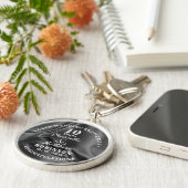 10e bruiloft Jubileum Gift Personalized Sleutelhanger (Zijkant)