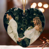 10e bruiloft Jubileum Gold Hearts Paar Foto Ornament