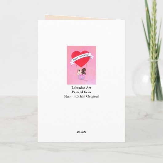 10e bruiloft Jubileum Labradors Kaart (Achterkant)