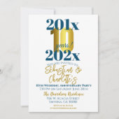 10e bruiloft Jubileum Modern Kaart (Voorkant)