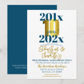 10e bruiloft Jubileum Modern Kaart (Voorkant / Achterkant)