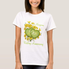 10e bruiloft Jubileum Party Wildflower Hearts T-shirt