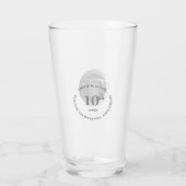 10e bruiloft Jubileum Tin Medallion Glas (Achterkant)