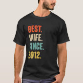 10e bruiloft voor haar beste vrouw t-shirt (Voorkant)